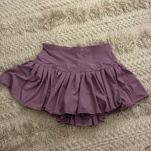 Cute purple golden skirt with built-in short shorts